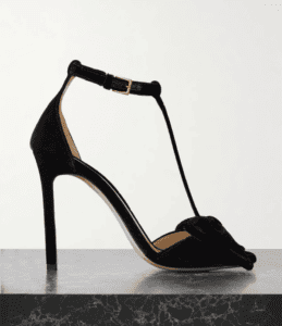 high heel bow t-strap