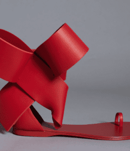 red flat bow sandal 